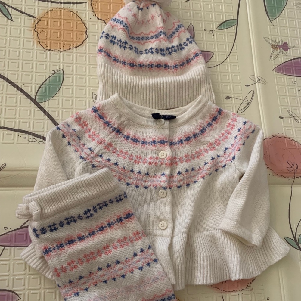 Janie and jack 0-3 fleece outfit